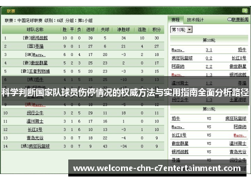 科学判断国家队球员伤停情况的权威方法与实用指南全面分析路径