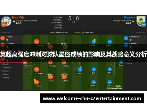 英超高强度冲刺对球队最终成绩的影响及其战略意义分析